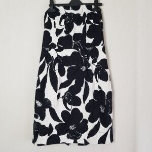 Express tube top floral pencil mini dress has pockets women's size 4 (91)